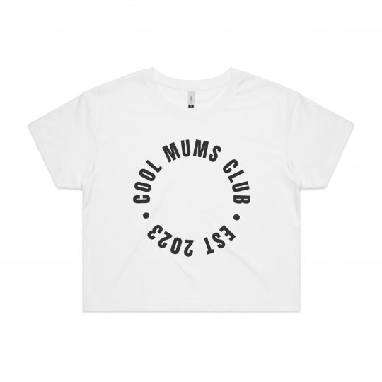 Crop Tee Circle Logo (Black)