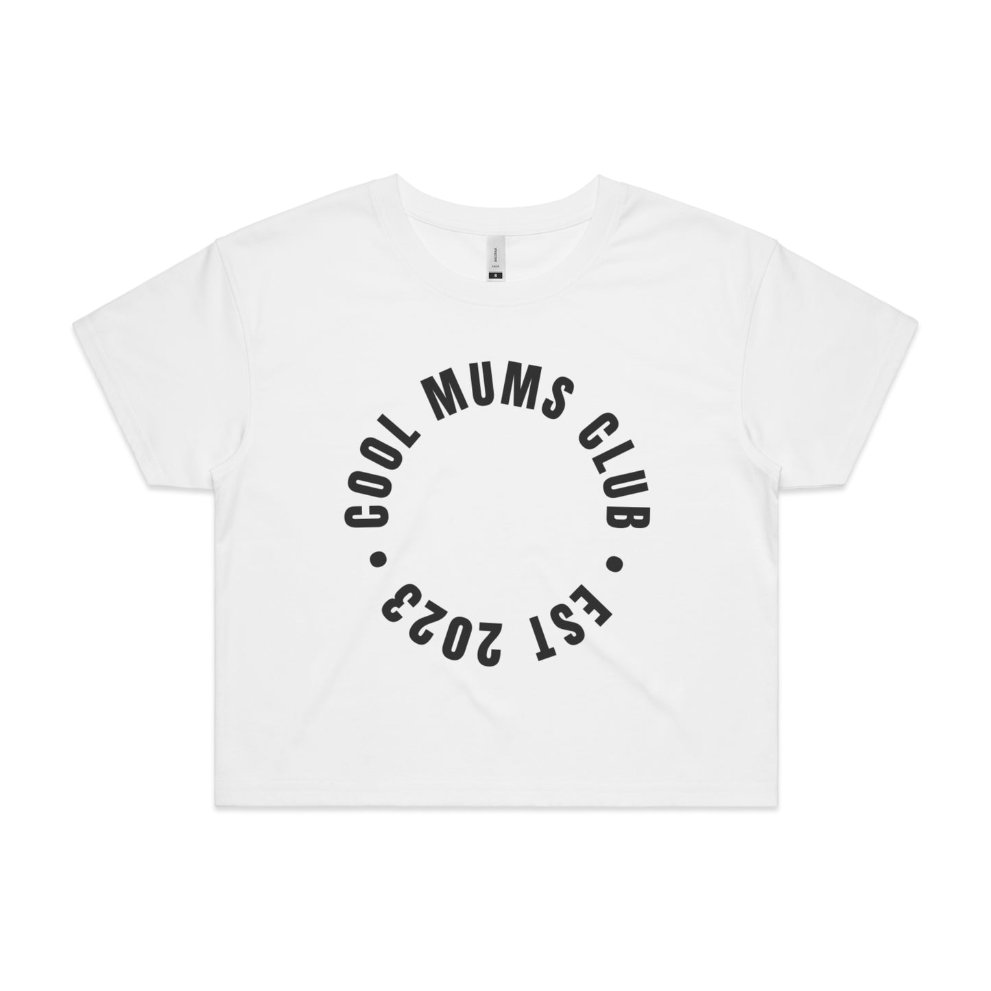 Crop Tee Circle Logo (Black)